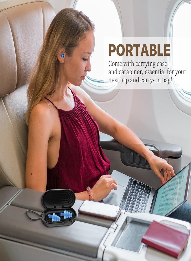 Hearprotek Airplane Earplugs for Pressure Relief, Soft Reusable Ear Protection for Air Travel, Includes Carrying Case, Essential for Adults to Alleviate Pressure and Muffle Engine Sounds (Blue) - Image 5